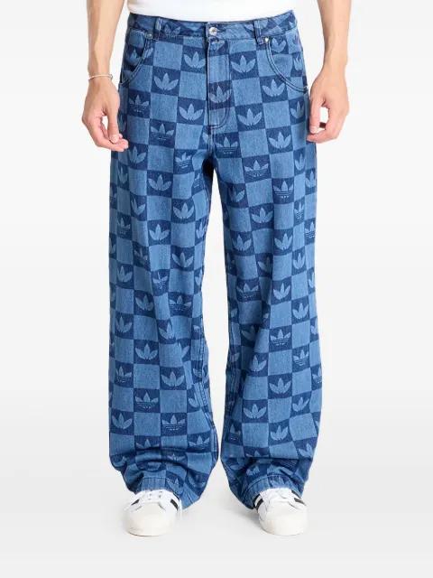 monogram-print jeans by ADIDAS