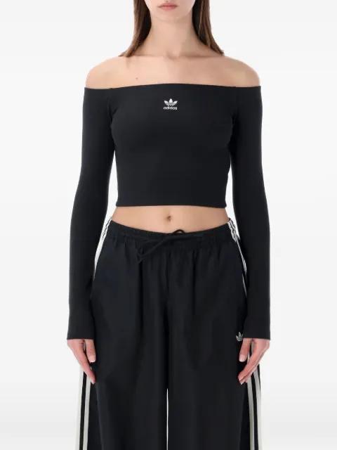off-shoulder long-sleeve T-shirt by ADIDAS