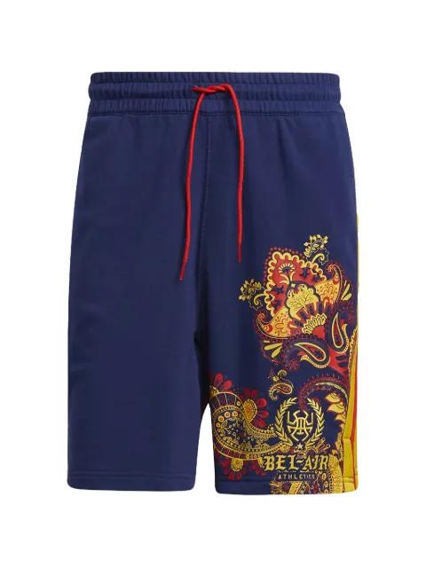 paisley-print track shorts by ADIDAS