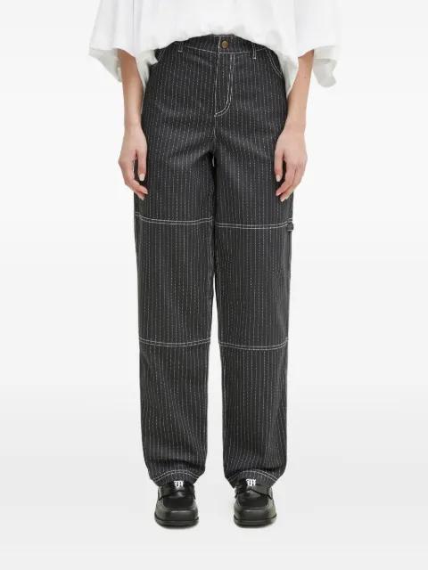 pinstriped panelled trousers by ADIDAS