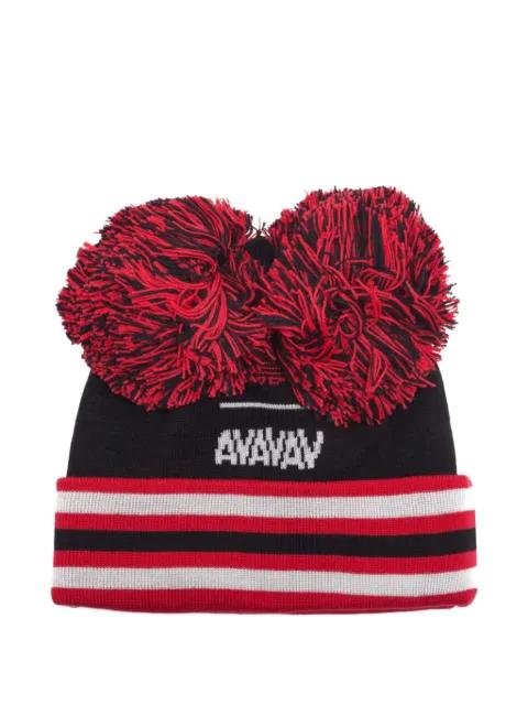 pompom striped beanie hat by ADIDAS