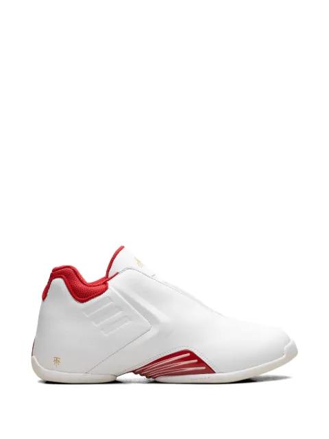 red-trim sneakers by ADIDAS