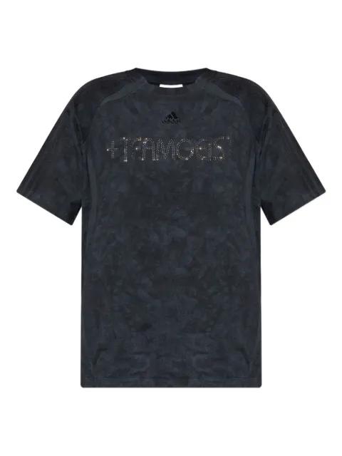 rhinestone-embellishment cotton T-shirt by ADIDAS