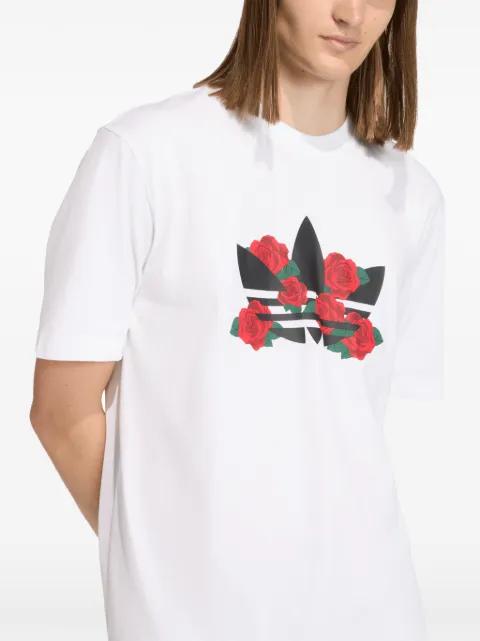 rose-print Trefoil T-shirt by ADIDAS