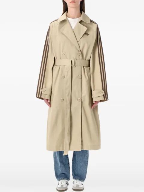 stripe belted coat by ADIDAS