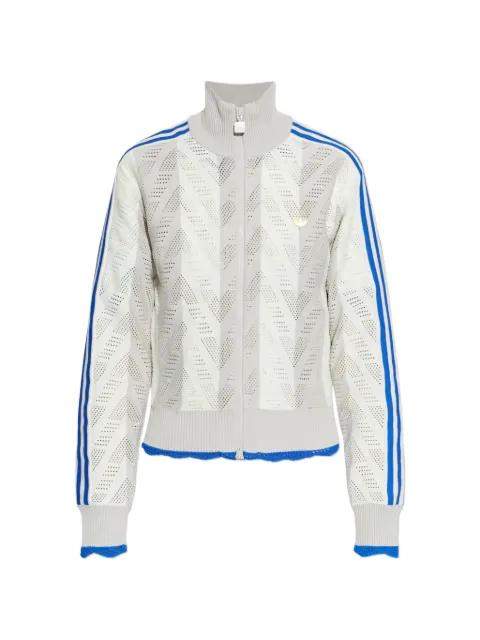 stripe open-knit sweatshirt by ADIDAS
