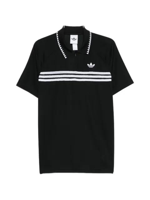striped-detail polo shirt by ADIDAS