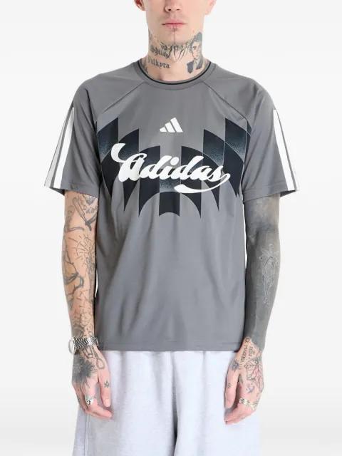 striped logo T-shirt by ADIDAS