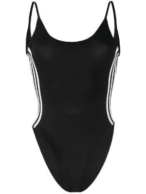 striped open-back bodysuit by ADIDAS