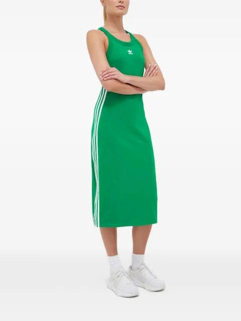 stripes-detail racer-back midi dress by ADIDAS