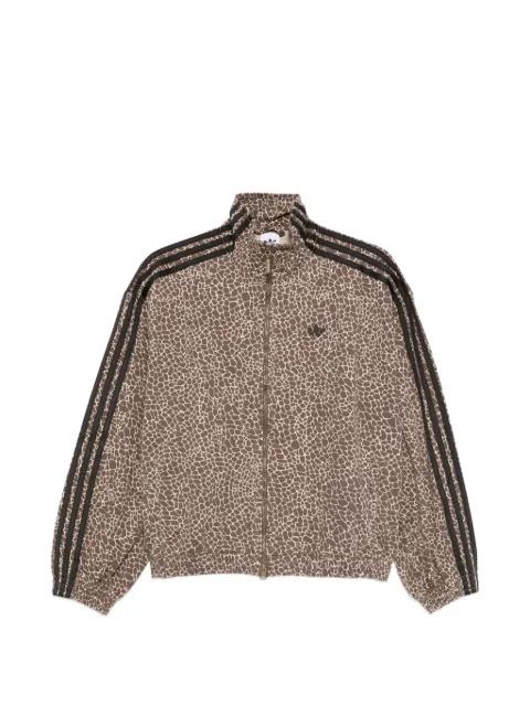 three stripe animal print jacket by ADIDAS