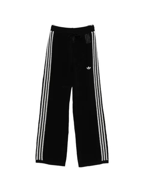 three-stripe open-knit trousers by ADIDAS