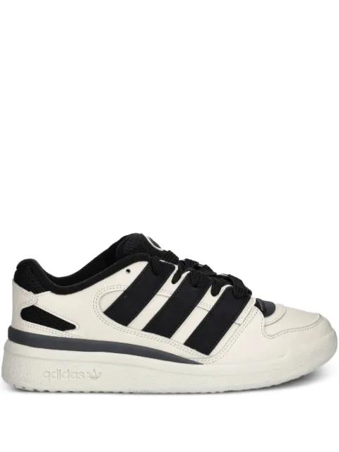 three-stripes leather trainers by ADIDAS