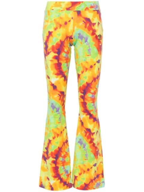 tie-dye flared trousers by ADIDAS