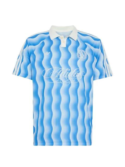 wave-print polo shirt by ADIDAS