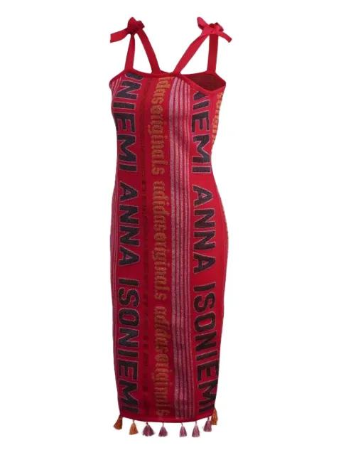 x Anna Isoniemi tie-strap tassel dress by ADIDAS