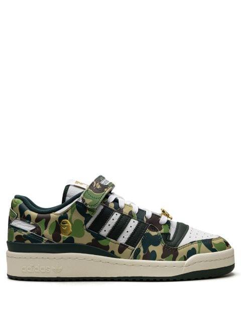x BAPE Forum 84 Low "30th Anniversary Green Camo" sneakers by ADIDAS