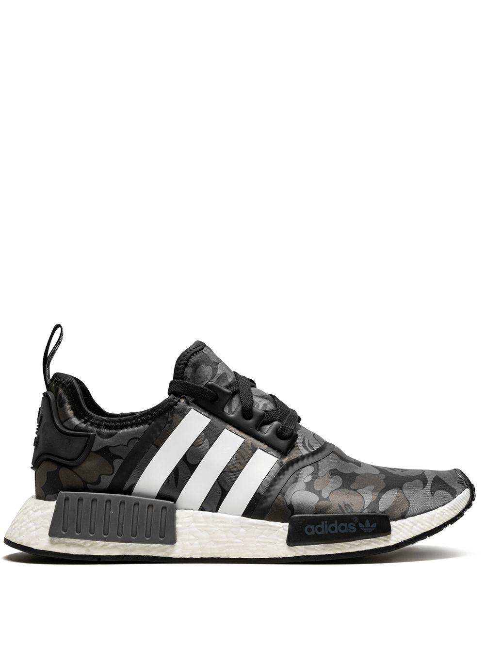 x BAPE NMD_R1 "Black Camo" sneakers by ADIDAS