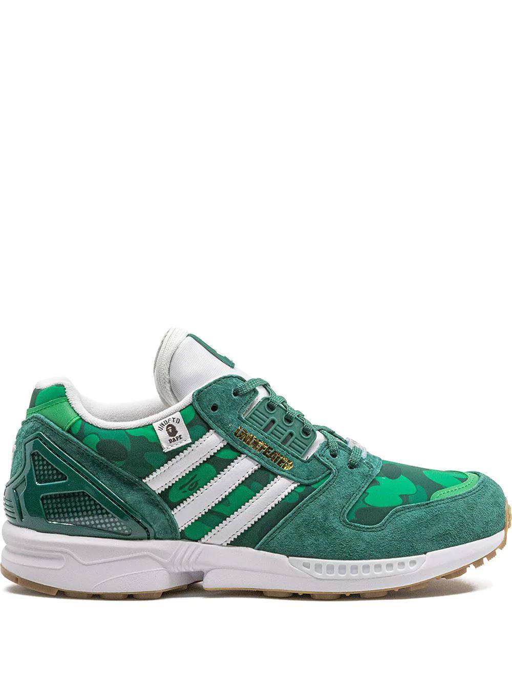 x Bape X Undefeated ZX 8000 "Green" sneakers by ADIDAS