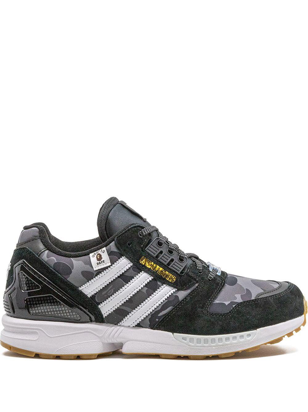 x Bape x Undefeated ZX 8000 "Black" sneakers by ADIDAS