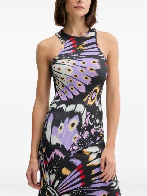 x Farm racer-back butterfly-print maxi dress by ADIDAS