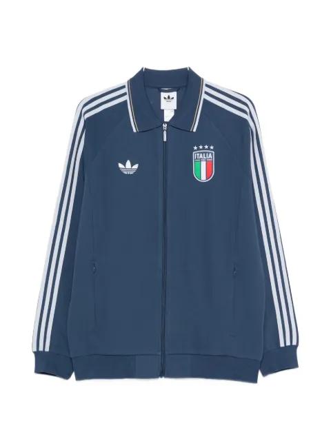 x Italia stripe-detail zip-fastening sweatshirt by ADIDAS