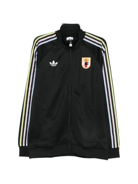 x JFA striped-detal zip-fastening sweatshirt by ADIDAS
