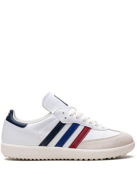 x Kith Samba "Red Blue Navy" golf shoes by ADIDAS