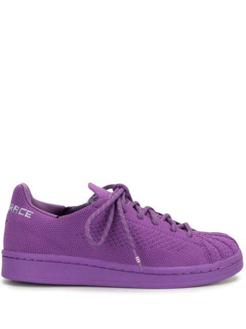 x Pharrell x Superstar Primeknit "Purple" sneakers by ADIDAS