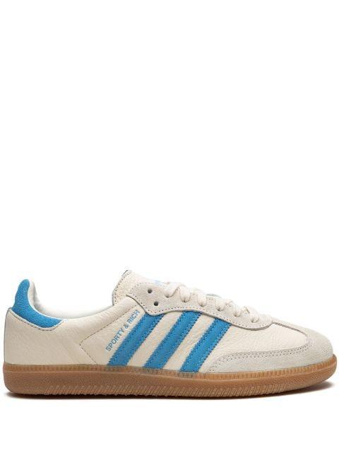 x Sporty and Rich Samba "Cream Blue" sneakers by ADIDAS