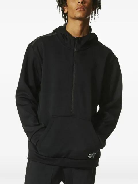 zip-neck hoodie by ADIDAS