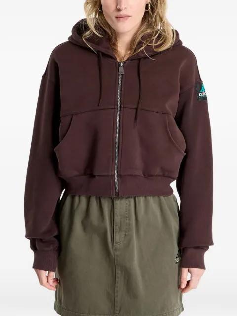 zipped cropped hoodie by ADIDAS