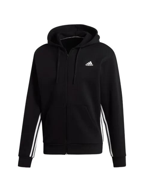 zipper three-stripe hoodie by ADIDAS