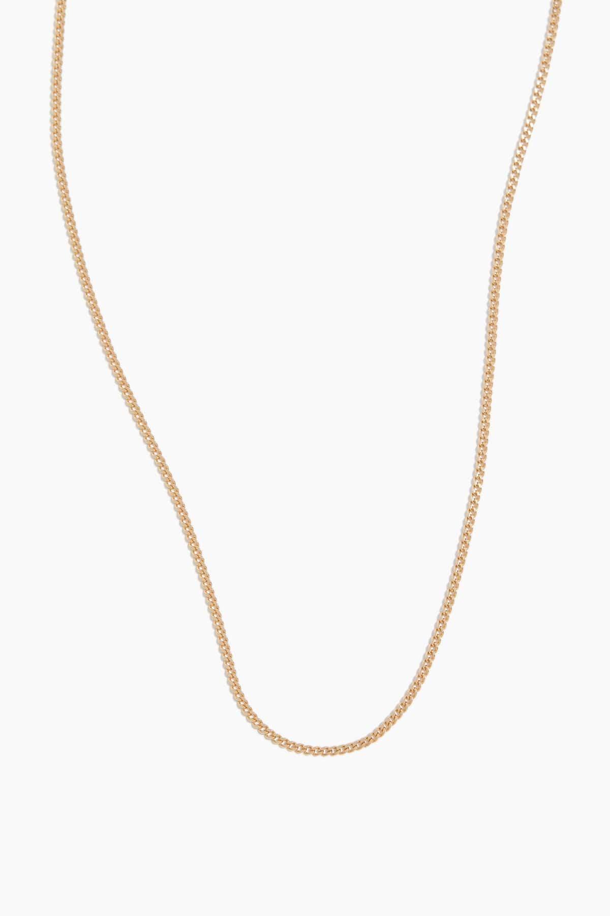 16" Finished Small Curb Chain in 14k Yellow Gold by ADINA REYTER