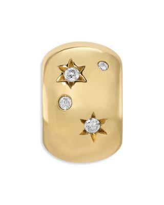 9K Yellow Gold Diamond Celestial Big Bead Pendant by ADINA REYTER