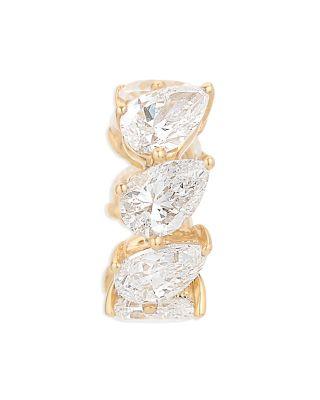 Pear Diamond Eternity Big Bead Lab Grown Ring by ADINA REYTER
