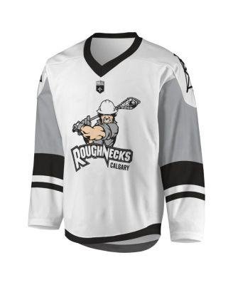 Men's White, Gray Calgary Roughnecks Sublimated Replica Jersey by ADPRO SPORTS