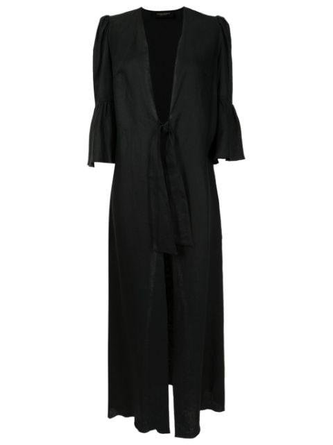 Orquidea Vintage linen maxi robe by ADRIANA DEGREAS
