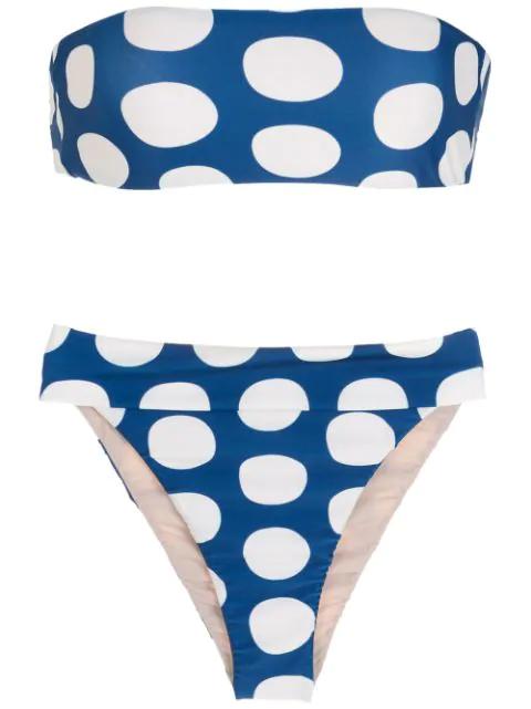 Pois high leg swimsuit by ADRIANA DEGREAS