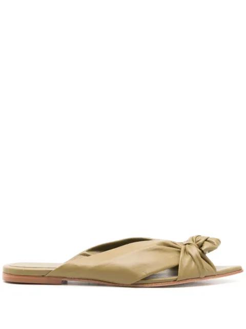 knot-detailing pointed-toe sandals by ADRIANA DEGREAS
