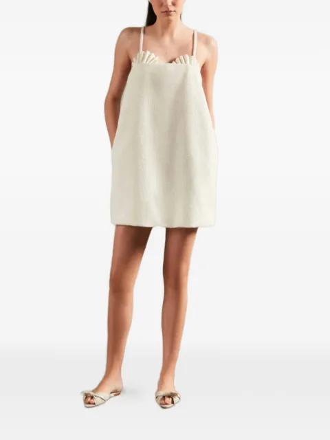 shell-detail sleeveless mini dress by ADRIANA DEGREAS