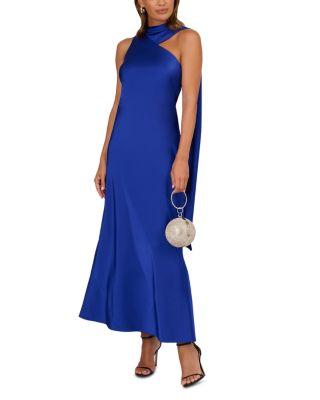 Asymmetrical Satin Dress by ADRIANNA BY ADRIANNA PAPELL