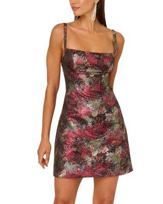 Metallic Jacquard Mini Dress by ADRIANNA BY ADRIANNA PAPELL