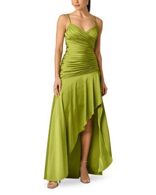 Stretch Satin High Low Gown by ADRIANNA BY ADRIANNA PAPELL