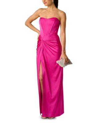 Stretch Satin Long Dress by ADRIANNA BY ADRIANNA PAPELL