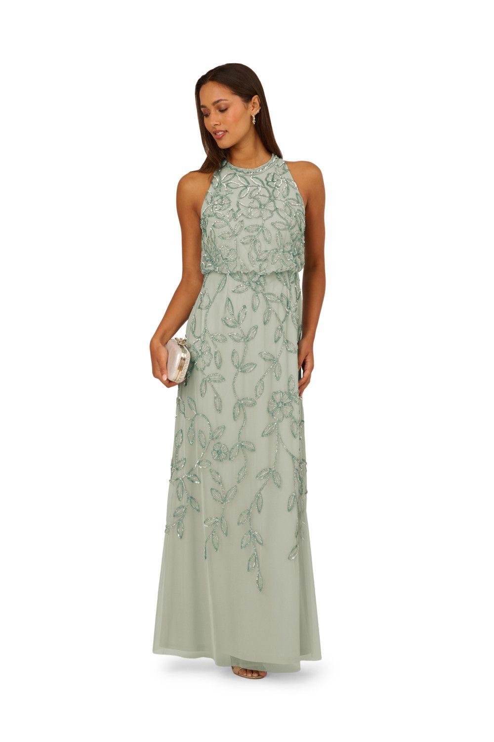 Blouson Bead Long Dress by ADRIANNA PAPELL