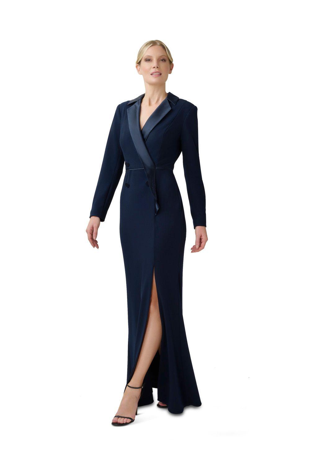 Crepe Tuxedo Gown by ADRIANNA PAPELL