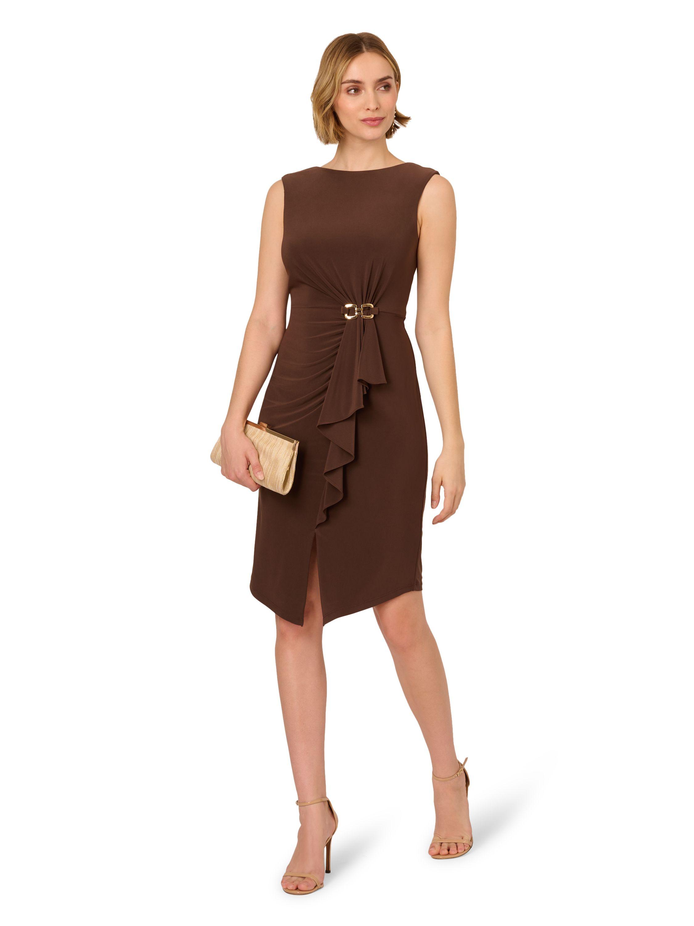 Jersey Buckle Sheath Dress by ADRIANNA PAPELL