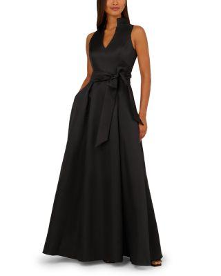 Mikado Tie Front Dress by ADRIANNA PAPELL