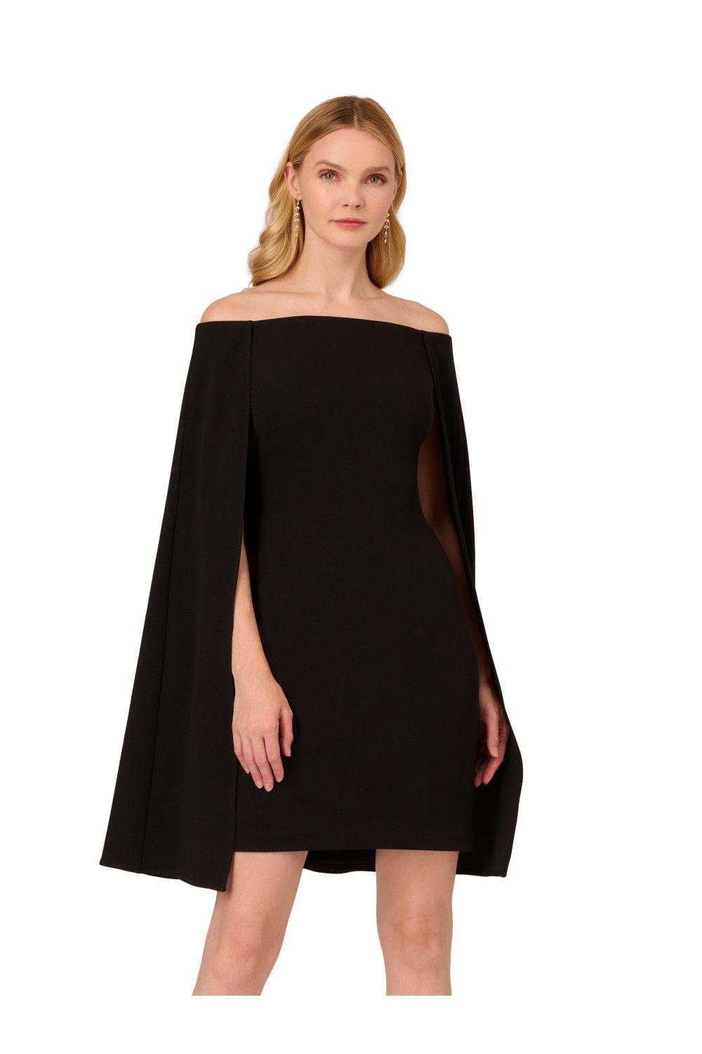 Off Shoulder Cape Dress by ADRIANNA PAPELL